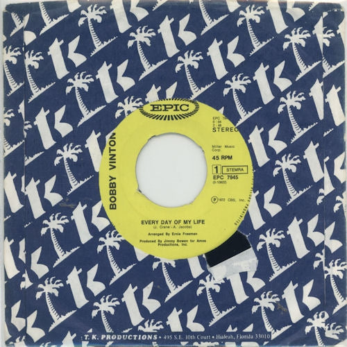 Bobby Vinton - Every Day Of My Life 00158 Vinyl Singles VINYLSINGLES.NL